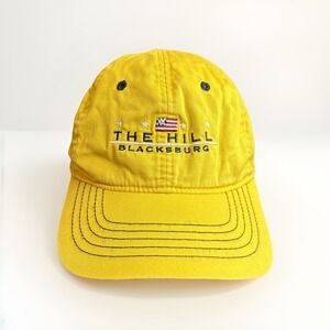 The Hill Blacksburg Hat Cap Yellow Strapback Ahead Lightweight‎ USA Flag Stars